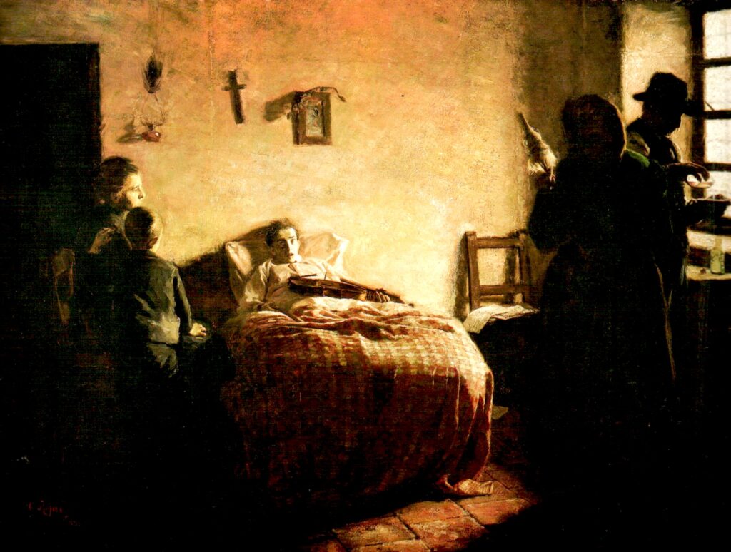 ویولونیست بیمار، کریستوبال روخاس، 1886